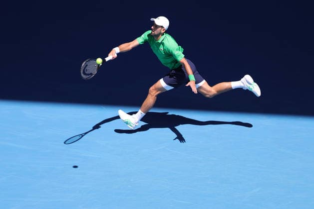 Novak Djokovic, SRB, during second round of 2026 Australian Open in Melbourne, 22 01 2026