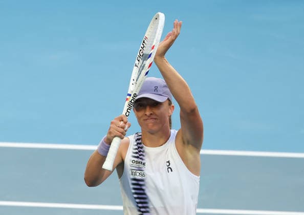 January 22, 2026, Melbourne, Victoria, Australia: IGA SWIATEK of Poland after the match against M. Bouzkova of Czech Republic in the second round of Australian Open, Melbourne, Australia. Swiatek won 6:2, 6:3 Melbourne Australia - ZUMAc278 20260122_zsp_c278_031 Copyright: xMarcinxCholewinskix