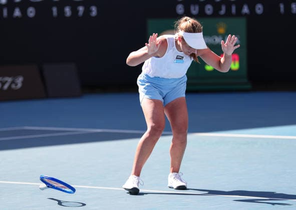 Maddison Inglis AUS cheers after winning, jubilation, joy, emotion Australian Open 2026, Melbourne Park, Melbourne, Victoria, Australia Copyright: xJuergenxHasenkopfx