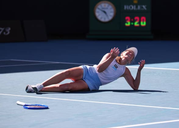 Maddison Inglis AUS cheers after winning, jubilation, joy, emotion Australian Open 2026, Melbourne Park, Melbourne, Victoria, Australia Copyright: xJuergenxHasenkopfx