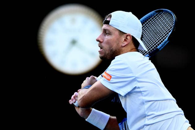 TENNIS AUSTRALIAN OPEN, James Duckworth of Australia in action during of his Men™s 2nd round match against Jannik Sinner of Italy on day 5 of the 2026 Australian Open tennis tournament at Melbourne Park in Melbourne, Wednesday, January 22, 2026. ( NO ARCHIVING MELBOURNE VICTORIA AUSTRALIA  Copyright: xJOELxCARRETTx 20260122147305615185