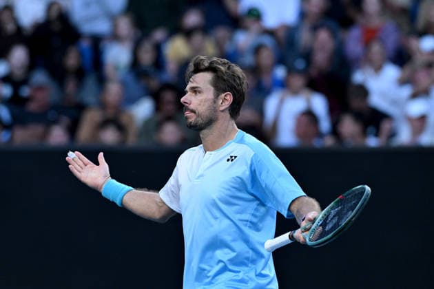 TENNIS AUSTRALIAN OPEN, Stan Wawrinka of Switzerland reacts during the Men™s 2nd round match against Arthur Gea of France on day 5 of the 2026 Australian Open tennis tournament at Melbourne Park in Melbourne, Wednesday, January 22, 2026. ( NO ARCHIVING MELBOURNE VICTORIA AUSTRALIA  Copyright: xJAMESxROSSx 20260122136843236190