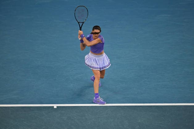 TENNIS AUSTRALIAN OPEN, Sorana Cirstea of Romania in action during the Women™s 2nd round match against Naomi Osaka of Japan on day 5 of the 2026 Australian Open tennis tournament at Melbourne Park in Melbourne, Wednesday, January 22, 2026. ( NO ARCHIVING MELBOURNE VICTORIA AUSTRALIA  Copyright: xLUKASxCOCHx 20260122138894469775
