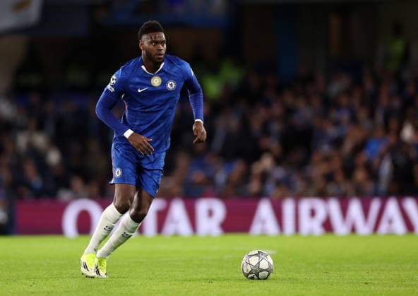 London, England, 21st January 2026. Benoit Badiashile of Chelsea during the Chelsea vs Pafos FC UEFA Champions League match at Stamford Bridge, London. Picture credit should read: David Klein Sportimage EDITORIAL USE ONLY. No use with unauthorised audio, video, data, fixture lists, club league logos or live services. Online in-match use limited to 120 images, no video emulation. No use in betting, games or single club league player publications. PI_066_DK_CHELSEA_PAFOS SPI-4466-0066