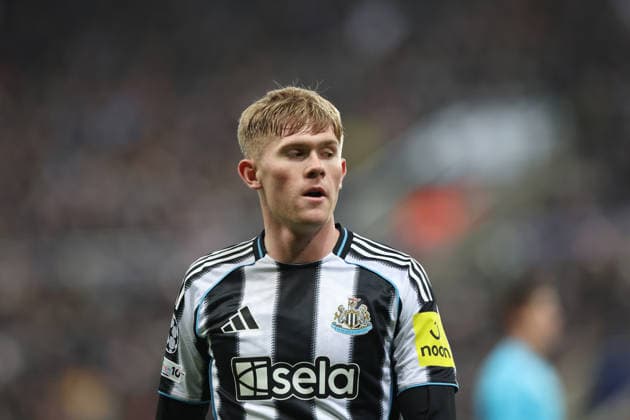 Newcastle Upon Tyne, England, 21st January 2026. Lewis Hall of Newcastle United during the Newcastle United vs PSV Eindhoven UEFA Champions League match at St. James Park, Newcastle Upon Tyne. Picture credit should read: Nigel Roddis Sportimage EDITORIAL USE ONLY. No use with unauthorised audio, video, data, fixture lists, club league logos or live services. Online in-match use limited to 120 images, no video emulation. No use in betting, games or single club league player publications. SPI_090_NR_NEWC_PSV SPI-4467-0090