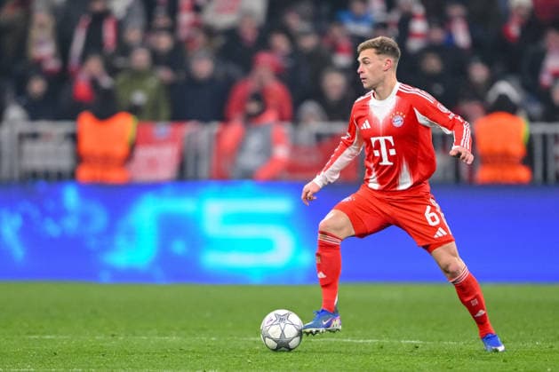 Joshua Kimmich FC Bayern München controls the Ball during the UEFA Champions League 2025 26 League Phase MD7 match between FC Bayern München and R Union Saint Gilloise at Football Arena Munich on January 21, 2026 in Munich, Germany Photo by Harry Langer DeFodi Images