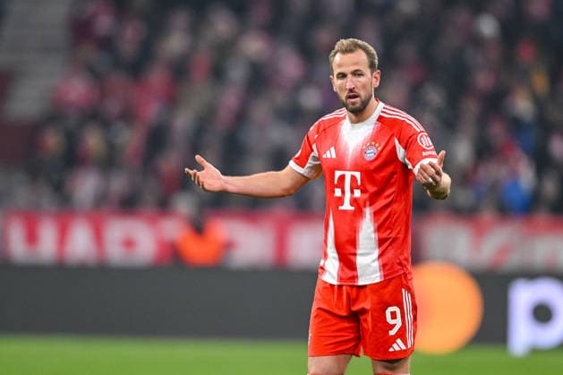 Harry Kane FC Bayern Munich gestures during the UEFA Champions League 2025 26 League Phase MD7 match between FC Bayern Munich and R Union Saint Gilloise at Football Arena Munich on January 21, 2026 in Munich, Germany Photo by Harry Langer DeFodi Images