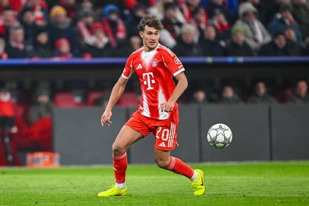 Tom Bischof FC Bayern München controls the Ball during the UEFA Champions League 2025 26 League Phase MD7 match between FC Bayern München and R Union Saint Gilloise at Football Arena Munich on January 21, 2026 in Munich, Germany Photo by Harry Langer DeFodi Images