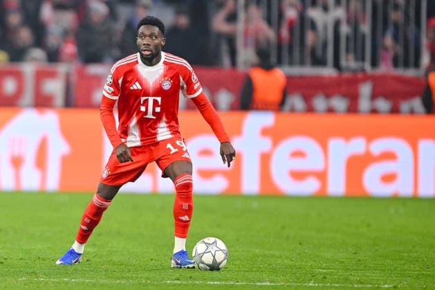 Alphonso Davies FC Bayern München controls the Ball during the UEFA Champions League 2025 26 League Phase MD7 match between FC Bayern München and R Union Saint Gilloise at Football Arena Munich on January 21, 2026 in Munich, Germany Photo by Harry Langer DeFodi Images