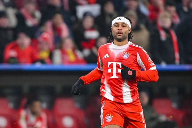 Serge Gnabry FC Bayern München Looks on during the UEFA Champions League 2025 26 League Phase MD7 match between FC Bayern München and R Union Saint Gilloise at Football Arena Munich on January 21, 2026 in Munich, Germany Photo by Harry Langer DeFodi Images