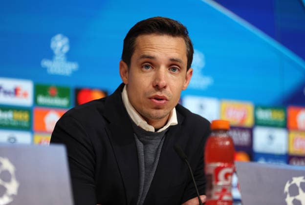 Football, Men, Champions League, Season 2025 2026, FC Bayern München Royale Union Saint Gilloise, Matchday 7, Allianz Arena David Hubert, Coach Union Saint Gilloise at the post-match press conference, Head, Portrait