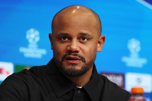 Football, Men, Champions League, Season 2025 2026, FC Bayern München Royale Union Saint Gilloise, Matchday 7, Allianz Arena Vincent Kompany, Coach FC Bayern München at the post-match press conference, Head, Portrait