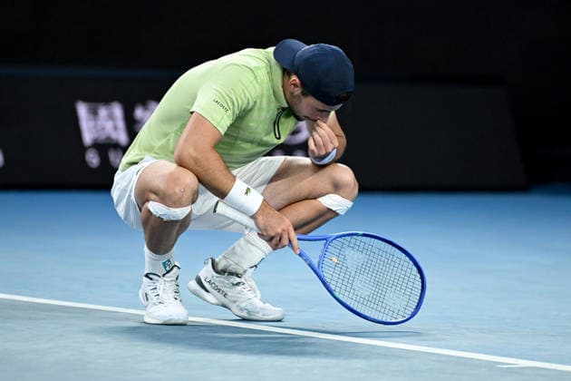 TENNIS AUSTRALIAN OPEN, Arthur Gea of France during the Men™s 2nd round match against Stan Wawrinka of Switzerland on day 5 of the 2026 Australian Open tennis tournament at Melbourne Park in Melbourne, Wednesday, January 22, 2026. ( NO ARCHIVING MELBOURNE VICTORIA AUSTRALIA  Copyright: xJAMESxROSSx 20260122136666071412
