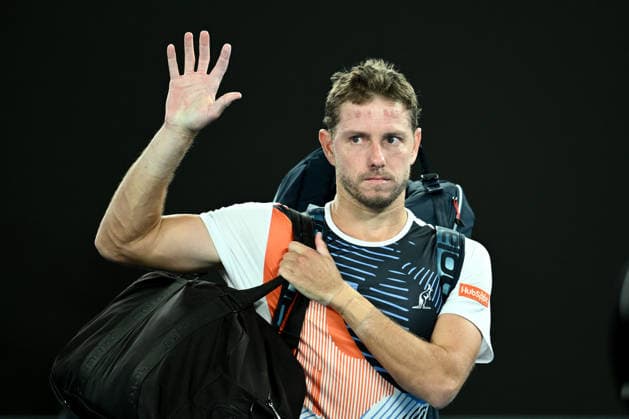 TENNIS AUSTRALIAN OPEN, James Duckworth of Australia following his loss in the Men™s 2nd round match against Jannik Sinner of Italy on day 5 of the 2026 Australian Open tennis tournament at Melbourne Park in Melbourne, Wednesday, January 22, 2026. ( NO ARCHIVING MELBOURNE VICTORIA AUSTRALIA  Copyright: xJOELxCARRETTx 20260122162330050808