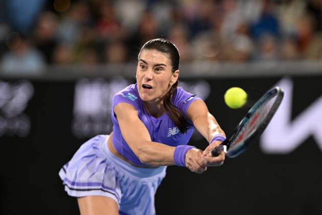 TENNIS AUSTRALIAN OPEN, Sorana Cirstea of Romania in action during the Women™s 2nd round match against Naomi Osaka of Japan on day 5 of the 2026 Australian Open tennis tournament at Melbourne Park in Melbourne, Wednesday, January 22, 2026. ( NO ARCHIVING MELBOURNE VICTORIA AUSTRALIA  Copyright: xLUKASxCOCHx 20260122114937520030