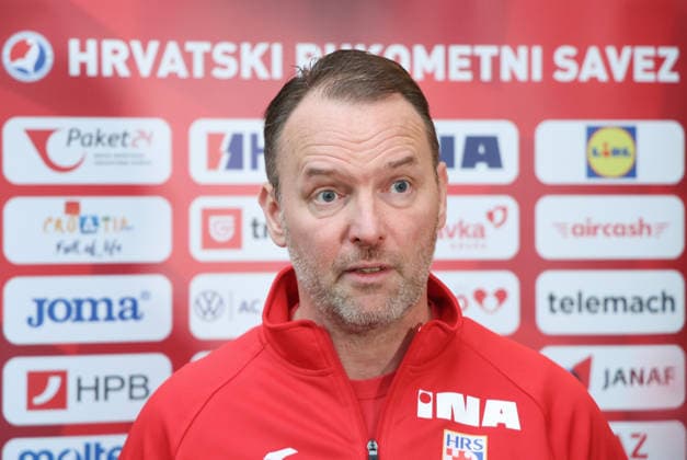 Croatia press: EHF Euro 2026 Head Coach of Croatia Dagur Sigurdsson speaks with a media during the Media Day at Scandic Triangeln Hotel on January 22, 2026 in Malmo, Sweden.  SanjinxStrukic PIXSELL