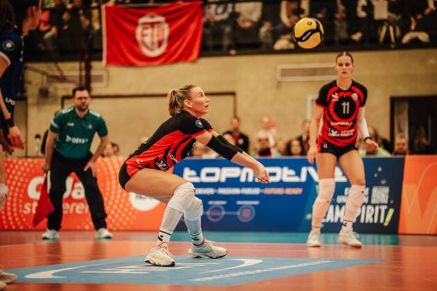 Volleyball Women Season 2025 2026 Volleyball Bundesliga ETV Hamburger Volksbank Volleys vs USC Münster 22 01 2026 Acceptance of Lina Köster 3, ETV Hamburger Volksbank Volleys Hamburg Sporthalle Hoheluft Hamburg Germany