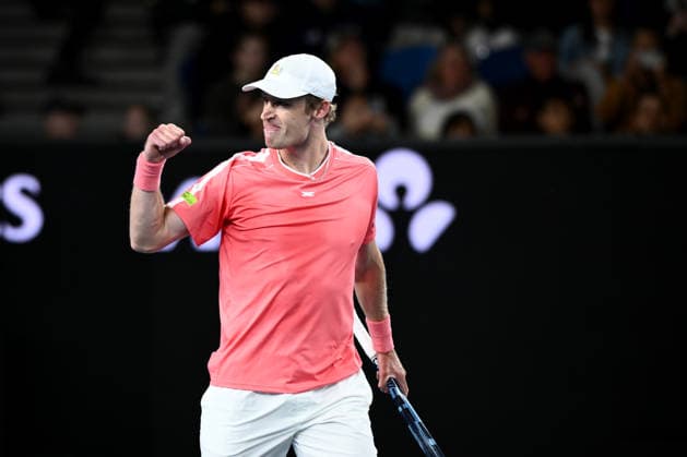 TENNIS AUSTRALIAN OPEN, Jason Kubler and Marc Polmans (pictured) of Australia celebrate match point during the Men™s 1st round match against Thanasi Kokkinakis and Nick Kyrgios of Australia on day 5 of the 2026 Australian Open tennis tournament at Melbourne Park in Melbourne, Wednesday, January 22, 2026. ( NO ARCHIVING MELBOURNE VICTORIA AUSTRALIA  Copyright: xJOELxCARRETTx 20260123120405358520