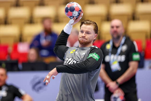 22 01 2026, Handball, Men s EHF EURO 2026, Germany Portugal, Jyske Bank Boxen in Herning, Denmark, Main Round Tom Kiesler Germany 30 Denmark