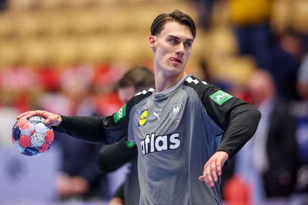 22 01 2026, Handball, Men s EHF EURO 2026, Germany Portugal, Jyske Bank Boxen in Herning, Denmark, Main Round Miro Schluroff Germany 05 Denmark
