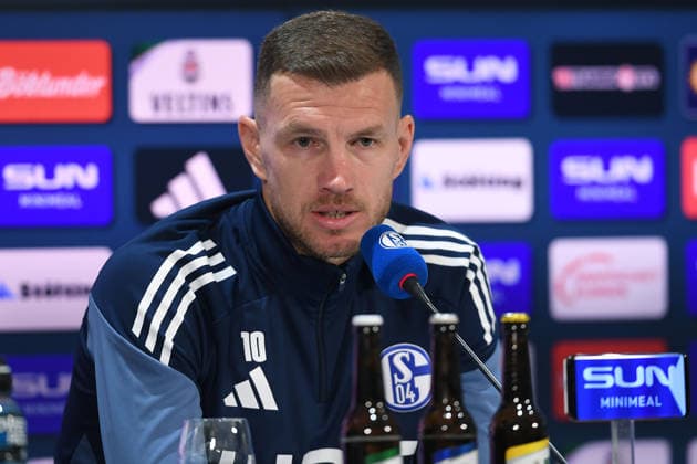 Presentation of Edin Dzeko at FC Schalke 04 on 22 01 2026 in the Veltins Arena in Gelsenkirchen Edin Dzeko Schalke xRx