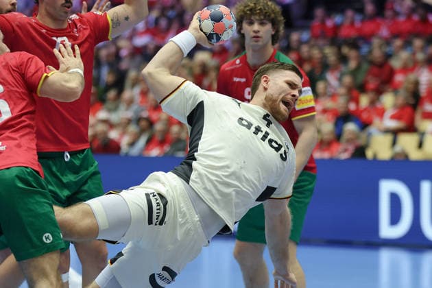 Germany Portugal, EHF European Handball Championship 2026 Handball EHF European Championship, International match between Germany and Portugal on January 22, 2026 in Herning Denmark , Herning Denmark Jyske Bank Boxen