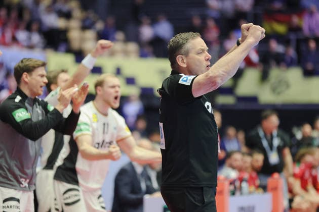 Germany Portugal, EHF Handball European Championship 2026 Coach Alfred Gislason Germany Handball EHF European Championship, International match between Germany and Portugal on January 22, 2026 in Herning Denmark , Herning Denmark Jyske Bank Boxing