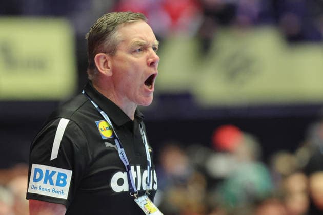 Germany Portugal, EHF Handball European Championship 2026 Coach Alfred Gislason Germany Handball EHF European Championship, International match between Germany and Portugal on January 22, 2026 in Herning Denmark , Herning Denmark Jyske Bank Boxing