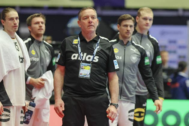 Germany Portugal, EHF Handball European Championship 2026 Coach Alfred Gislason Germany Handball EHF European Championship, International match between Germany and Portugal on January 22, 2026 in Herning Denmark , Herning Denmark Jyske Bank Boxing