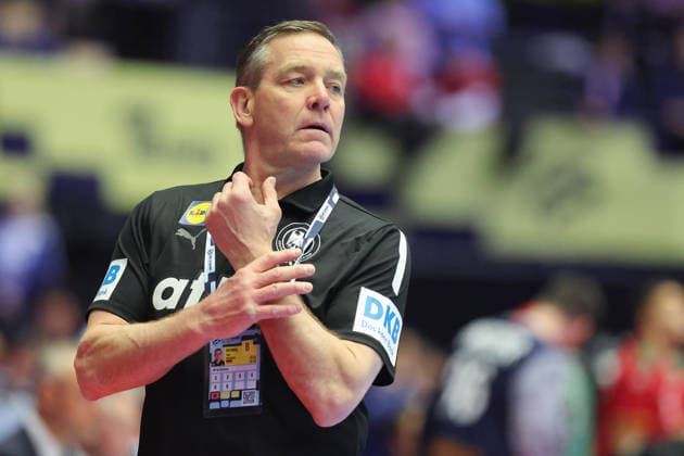 Germany Portugal, EHF Handball European Championship 2026 Coach Alfred Gislason Germany Handball EHF European Championship, International match between Germany and Portugal on January 22, 2026 in Herning Denmark , Herning Denmark Jyske Bank Boxing