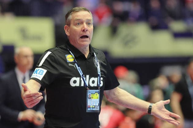 Germany Portugal, EHF Handball European Championship 2026 Coach Alfred Gislason Germany Handball EHF European Championship, International match between Germany and Portugal on January 22, 2026 in Herning Denmark , Herning Denmark Jyske Bank Boxing