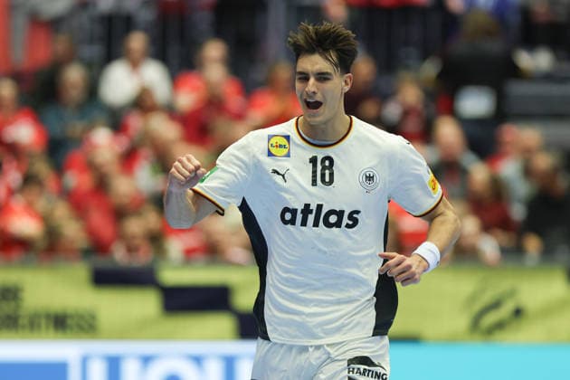 Germany Portugal, EHF Handball European Championship 2026 Julian Köster Germany, 18 Handball EHF European Championship, international match between Germany and Portugal on January 22, 2026 in Herning Denmark , Herning Denmark Jyske Bank Boxen