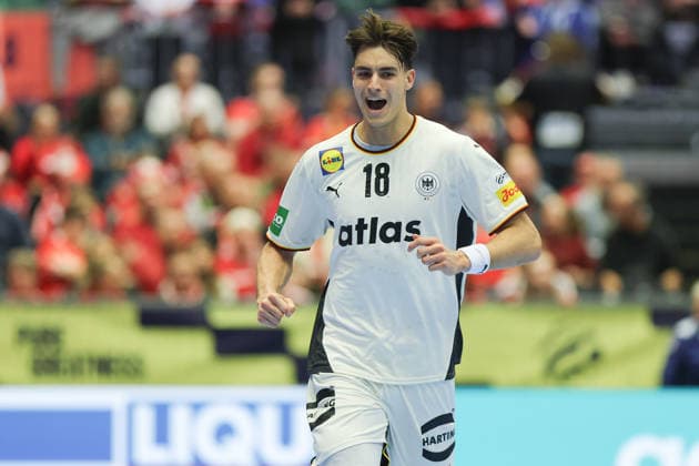 Germany Portugal, EHF Handball European Championship 2026 Julian Köster Germany, 18 Handball EHF European Championship, international match between Germany and Portugal on January 22, 2026 in Herning Denmark , Herning Denmark Jyske Bank Boxen