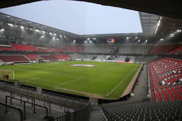 22 01 2026, xrekx, football UEFA Europa League, SC Freiburg Maccabi Tel Aviv v l home block SC Freiburg symbol photo, symbol image, symbol stadium, symbolic photo, symbolic image, symbolic stadium DFL DFB REGULATIONS PROHIBIT ANY USE OF PHOTOGRAPHS as IMAGE SEQUENCES and or QUASI VIDEO Freiburg