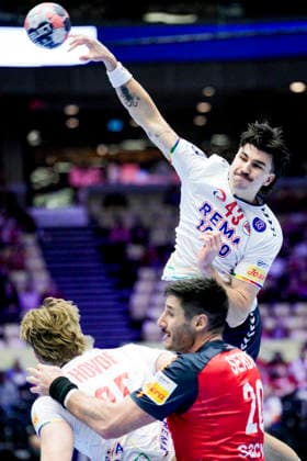 Handball European Championship 2026 Spain Norway Herning, Denmark 20260122 Spain s Simen Lyse during the European Championship handball match between Spain and Norway at the Boxen arena in Herning Photo Stian Lysberg Solum NTB Herning Denmark EDITORIAL USE ONLY RESTRICTED USE FOR BETTING COMPANIES  Copyright: xStianxLysbergxSolumx xNTBx