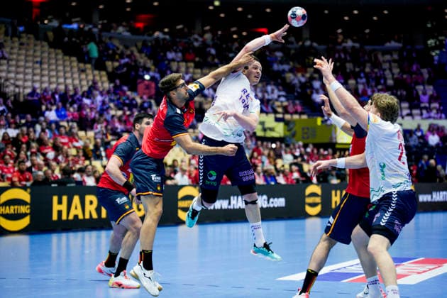 Handball European Championship 2026 Spain Norway Herning, Denmark 20260122 Norway s Sander Sagosen during the European Championship handball match between Spain and Norway at Boxen arena in Herning Photo Stian Lysberg Solum NTB Herning Denmark EDITORIAL USE ONLY RESTRICTED USE FOR BETTING COMPANIES  Copyright: xStianxLysbergxSolumx xNTBx