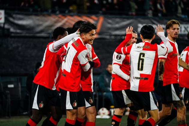 UEFA Europa League: Feyenoord v SK Sturm Graz Rotterdam - Tsuyoshi Watanabe of Feyenoord Rotterdam during the seventh match of the UEFA Europa League 2025 2026. The match is set between Feyenoord and SK Sturm Graz at Stadion Feijenoord De Kuip on 22 January 2026 in Rotterdam, The Netherlands. (VK Sportphoto Danny de Groot) Copyright: xDannyxdexGrootx
