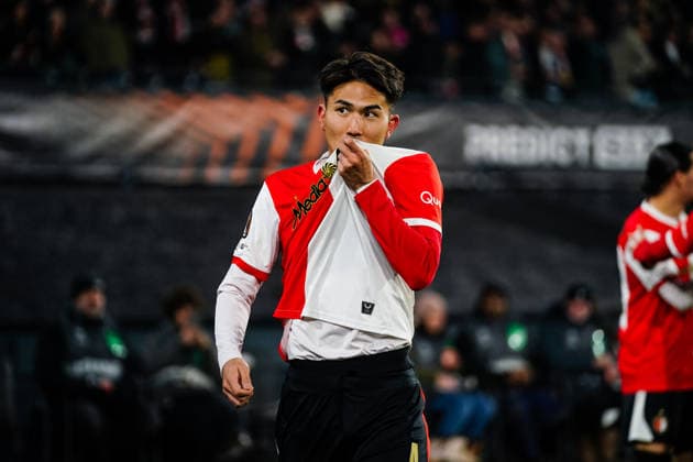 UEFA Europa League: Feyenoord v SK Sturm Graz Rotterdam - Tsuyoshi Watanabe of Feyenoord Rotterdam during the seventh match of the UEFA Europa League 2025 2026. The match is set between Feyenoord and SK Sturm Graz at Stadion Feijenoord De Kuip on 22 January 2026 in Rotterdam, The Netherlands. (VK Sportphoto Danny de Groot) Copyright: xDannyxdexGrootx