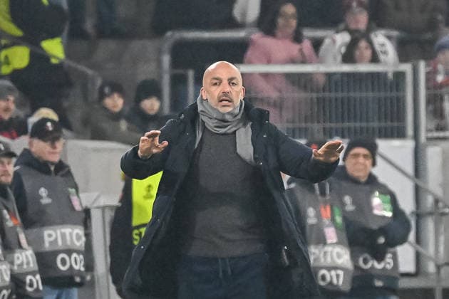 Zarko Lazetic Maccabi Tel Aviv FC, Coach with Emotion GER, SC Freiburg Maccabi Tel Aviv, Football, Europa League, Matchday 7, Season 2025 2026, 22 01 2026 GER, SC Freiburg Maccabi Tel Aviv, Football, Europa League, Matchday 7, Season 2025 2026, 22 01 2026 Freiburg Copyright: xEibner-Pressefoto ThomasxHessx EP_THS
