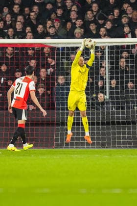 UEFA Europa League: Feyenoord v SK Sturm Graz Rotterdam - Goalkeeper Timon Wellenreuther of Feyenoord during the seventh match of the UEFA Europa League 2025 2026. The match is set between Feyenoord and SK Sturm Graz at Stadion Feijenoord De Kuip on 22 January 2026 in Rotterdam, The Netherlands. Copyright: xYannickxVerhoevenx
