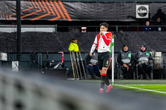 UEFA Europa League: Feyenoord v SK Sturm Graz Rotterdam - Tsuyoshi Watanabe of Feyenoord during the seventh match of the UEFA Europa League 2025 2026. The match is set between Feyenoord and SK Sturm Graz at Stadion Feijenoord De Kuip on 22 January 2026 in Rotterdam, The Netherlands. Copyright: xYannickxVerhoevenx