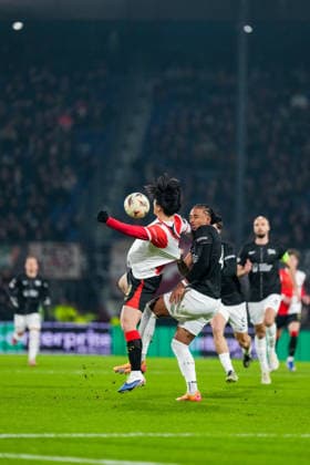UEFA Europa League: Feyenoord v SK Sturm Graz Rotterdam - Ayase Ueda of Feyenoord during the seventh match of the UEFA Europa League 2025 2026. The match is set between Feyenoord and SK Sturm Graz at Stadion Feijenoord De Kuip on 22 January 2026 in Rotterdam, The Netherlands. Copyright: xTomxBodex