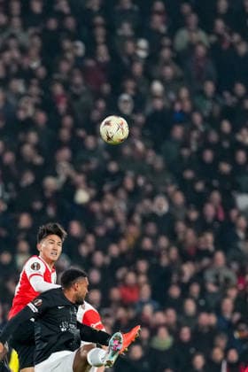 UEFA Europa League: Feyenoord v SK Sturm Graz Rotterdam - Tsuyoshi Watanabe of Feyenoord during the seventh match of the UEFA Europa League 2025 2026. The match is set between Feyenoord and SK Sturm Graz at Stadion Feijenoord De Kuip on 22 January 2026 in Rotterdam, The Netherlands. Copyright: xTomxBodex