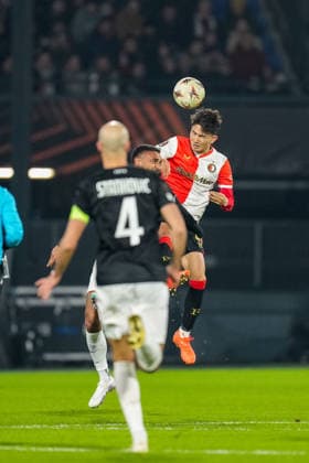 UEFA Europa League: Feyenoord v SK Sturm Graz Rotterdam - Tsuyoshi Watanabe of Feyenoord during the seventh match of the UEFA Europa League 2025 2026. The match is set between Feyenoord and SK Sturm Graz at Stadion Feijenoord De Kuip on 22 January 2026 in Rotterdam, The Netherlands. Copyright: xYannickxVerhoevenx