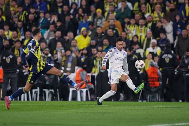 Morgan Rogersof Aston Villa crosses the ball Fenerbache v Aston Villa, UEFA Europa League, Group Stage, Football, Sukru Saracoglu Stadium, Istanbul, Turkiye - 22 Jan 2026Istanbul Sukru Saracoglu Stadium Turkey EDITORIAL USE ONLY No use with unauthorised audio, video, data, fixture lists, club league logos or live services. Online in-match use limited to 120 images, no video emulation. No use in betting, games or single club league player publications. Copyright: xRaddadxJebarah Shutterstockx 16348379aj