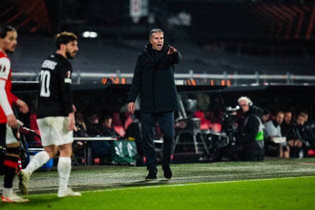 UEFA Europa League: Feyenoord v SK Sturm Graz Rotterdam - Coach Robin van Persie of Feyenoord Rotterdam during the seventh match of the UEFA Europa League 2025 2026. The match is set between Feyenoord and SK Sturm Graz at Stadion Feijenoord De Kuip on 22 January 2026 in Rotterdam, The Netherlands. (VK Sportphoto Danny de Groot) Copyright: xDannyxdexGrootx