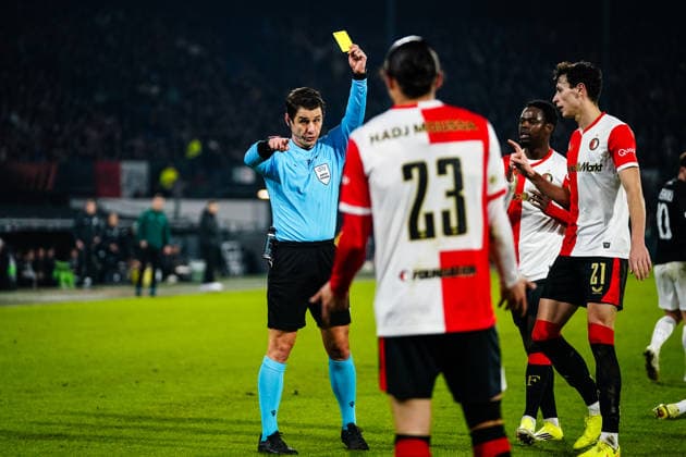 UEFA Europa League: Feyenoord v SK Sturm Graz Rotterdam - Yellow Card Anis Moussa of Feyenoord Rotterdam during the seventh match of the UEFA Europa League 2025 2026. The match is set between Feyenoord and SK Sturm Graz at Stadion Feijenoord De Kuip on 22 January 2026 in Rotterdam, The Netherlands. (VK Sportphoto Danny de Groot) Copyright: xDannyxdexGrootx