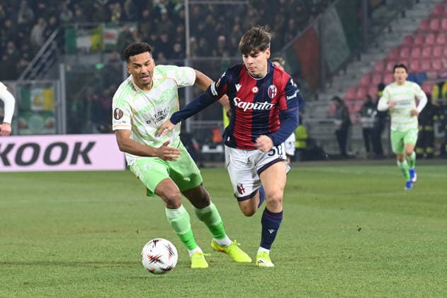 Benmjamin Dominguez (Bologna Fc) in action during Bologna FC vs Celtic FC, Football Europa League match in Bologna, Italy, January 22 2026  Copyright: xGianlucaxRicci IPAxSportx xipa-agency.netx xx IPA_70424761 IPA_Agency_IPA70424761