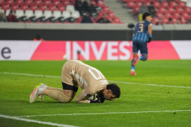 UEFA Europa League SC Freiburg vs Maccabi Tel Aviv, 11 12 2026 Roei Mishpati Maccabi Tel Aviv, 90 with a save UEFA Europa League SC Freiburg vs Maccabi Tel Aviv, Europa Park Stadium, 11 12 2026 Copyright: xBEAUTIFULxSPORTS Boscox