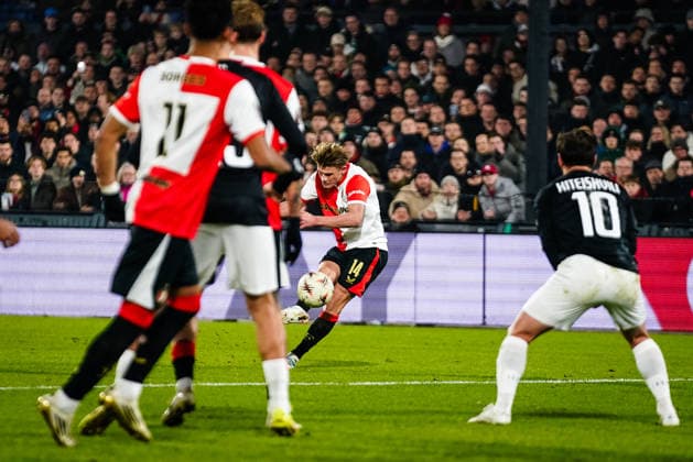 UEFA Europa League: Feyenoord v SK Sturm Graz Rotterdam - Sem Steijn of Feyenoord Rotterdam during the seventh match of the UEFA Europa League 2025 2026. The match is set between Feyenoord and SK Sturm Graz at Stadion Feijenoord De Kuip on 22 January 2026 in Rotterdam, The Netherlands. (VK Sportphoto Danny de Groot) Copyright: xDannyxdexGrootx